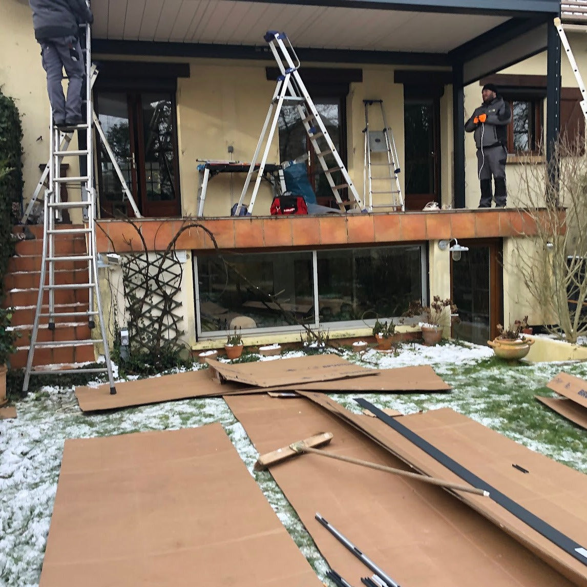 INSTALLATION PERGOLA BIOCLIMATIQUE B200 XL ET GARDE CORP INOX - NOGENT SUR MARNE - 94