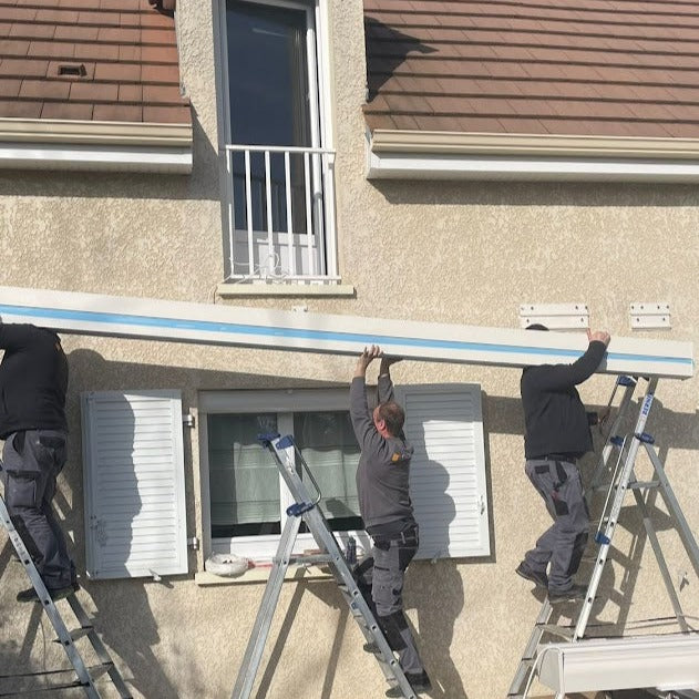 INSTALLATION 2 STORES COFFRES B27 - BLANC ÉLECTRIQUE - MARCOUSSIS (91)