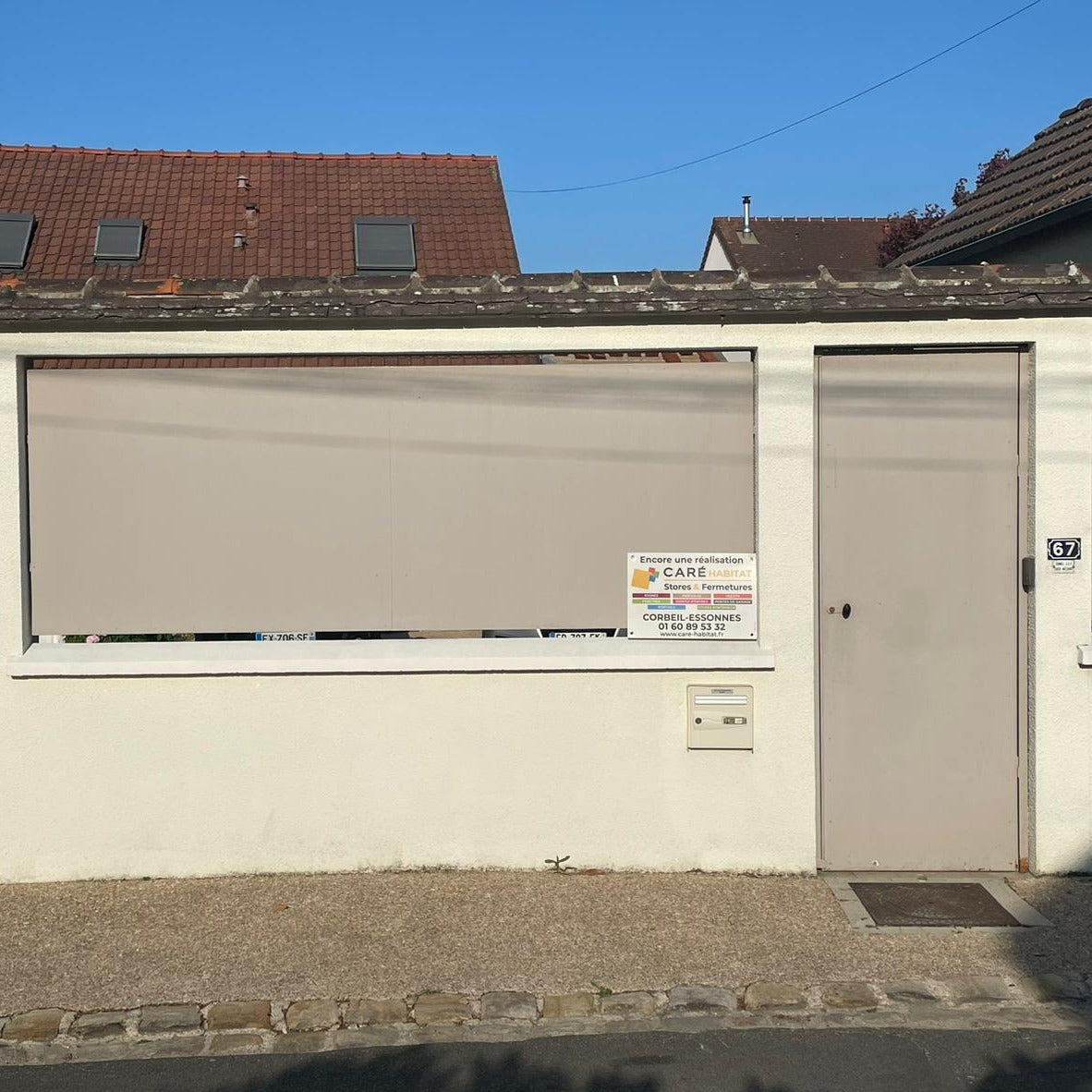 REMPLACEMENT PORTE DE GARAGE LATÉRAL - THOMERY (77)