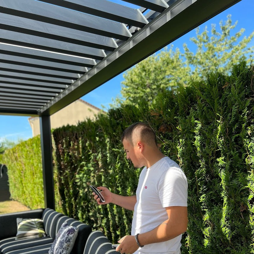 REALISATION PERGOLA BIOCLIMATIQUE AVEC MOTORISATION - MONTGERON - 91