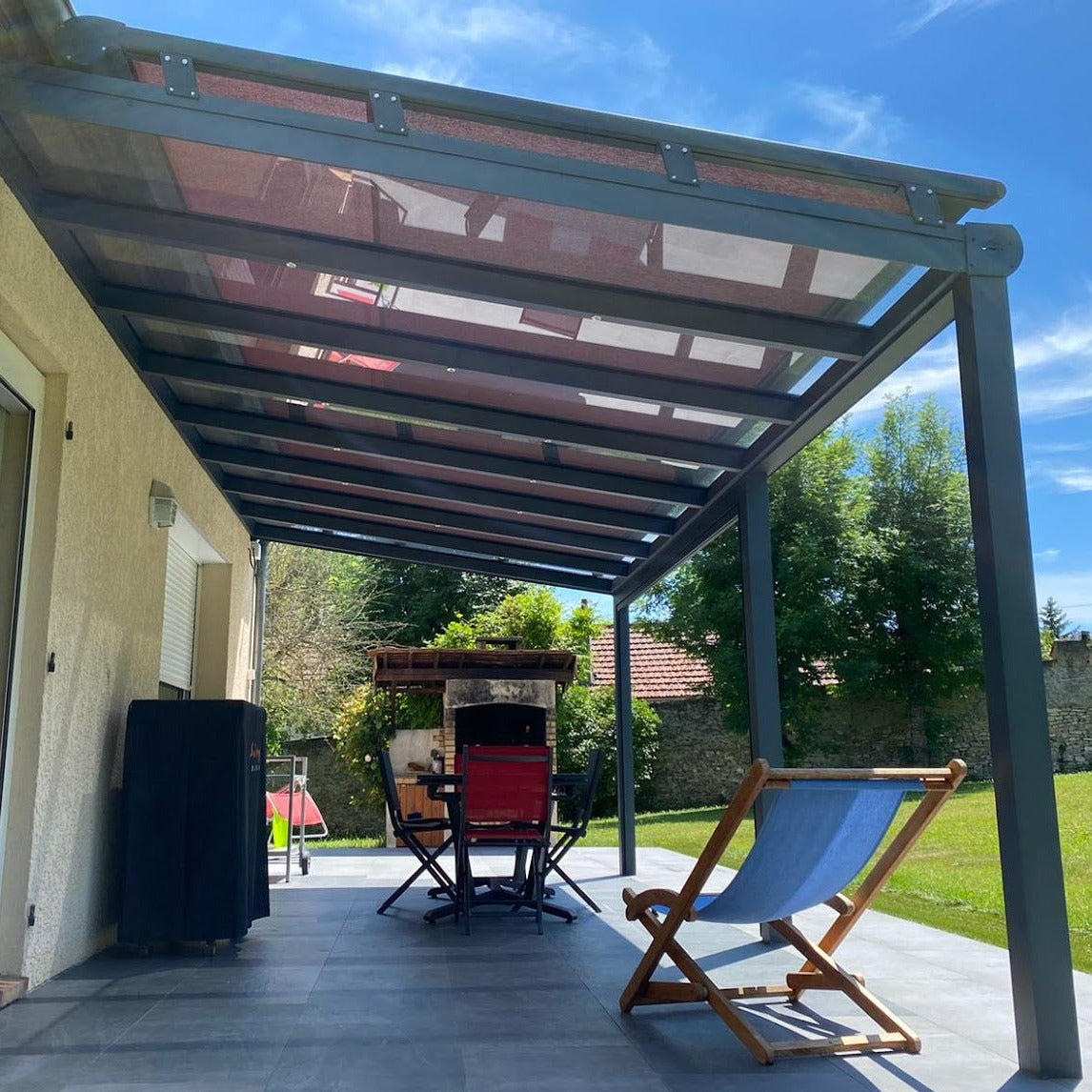 REALISATION PERGOLA VERRE TOIT FIXE - SANTENY (94)