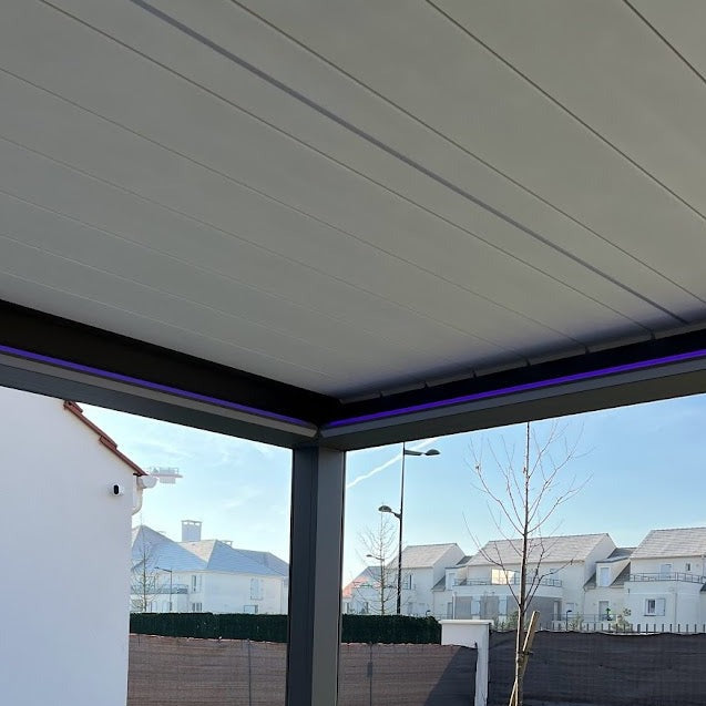 MISE EN OEUVRE PERGOLA AVEC LEDS - SAINT PIERRE DU PERRAY - 91