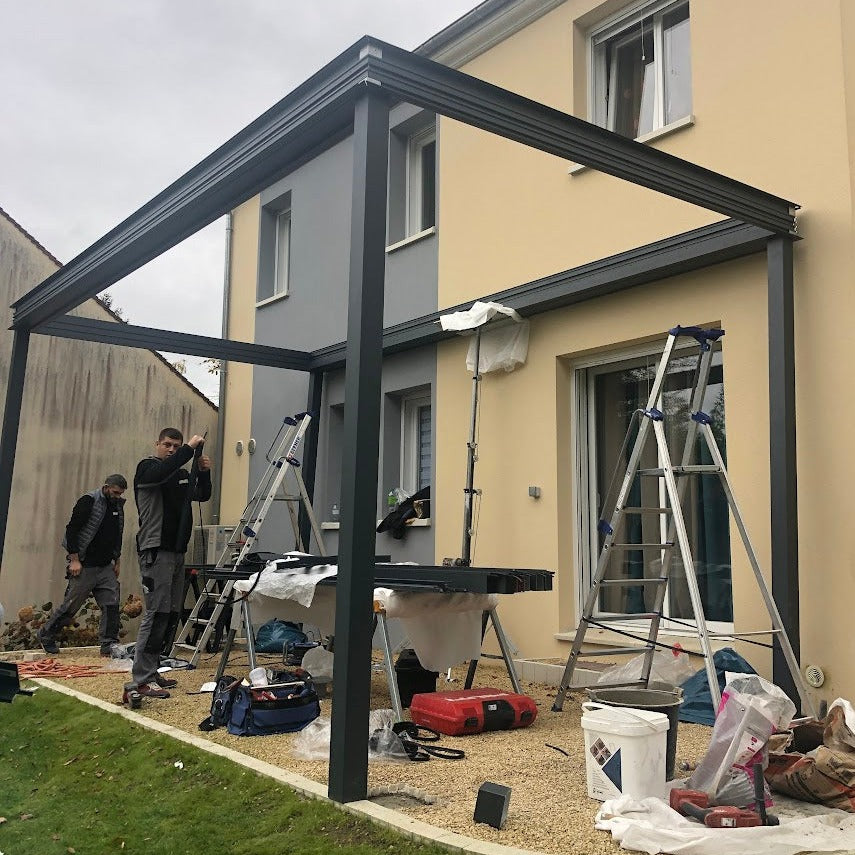 MAGNIFIQUE PERGOLA TOIT FIXE VITRÉE - VERRIÈRES LE BUISSON - 91 (ESSONNE)