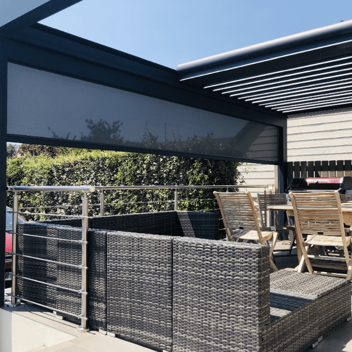 INSTALLATION PERGOLA A LAMES RETRACTABLES SAINT MAUR DES FOSSES (94)